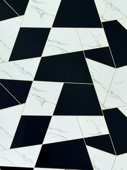 Revestimiento de pared efecto 3D - Blanco y Negro