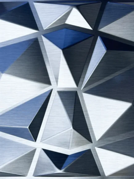 Revestimiento de pared texturizado - Geometria plateada