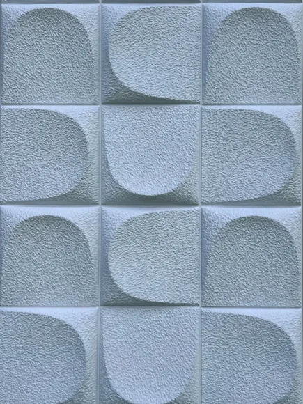 Revestimiento de pared texturizado - Media Luna Blanco