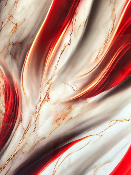 Revestimiento de pared efecto 3D - Rojo Carmesi